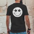 Weed Smile Face Mens Back Print T-shirt Funny Gifts