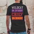 Wildcat On Saturday Chief On Sunday Mens Back Print T-shirt Funny Gifts