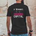 A Womans Health Is Her Capital Mens Back Print T-shirt Funny Gifts