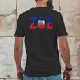 Zoe Haiti Flag Mens Back Print T-shirt Funny Gifts