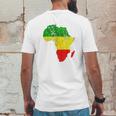 Africa Map Reggae Rasta Mens Back Print T-shirt Funny Gifts