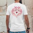 Axolotl Amphibian Love With Heart Valentine Mens Back Print T-shirt Funny Gifts