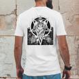 Baphomet Satanist Goat Satanic Dark Art Evil 666 Pentagram Mens Back Print T-shirt Funny Gifts