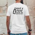 Comical Save A Fuse Blow An Electrician Mens Back Print T-shirt Funny Gifts