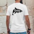 Daddy Shark In Black Dad Birthday Gifts Mens Back Print T-shirt Funny Gifts