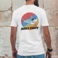 Daddy Shark With Sunglasses And Vintage Sunset Mens Back Print T-shirt Funny Gifts