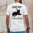 Everyday Is Caturday Funny Black Cat Lovers Gifts Mens Back Print T-shirt Funny Gifts