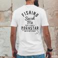 Mens Fishing Saved Me From Being A Pornstar Now Im Just A Hooker Funny Mens Back Print T-shirt Funny Gifts