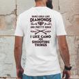 Some Girls Like Diamonds And Pretty Rings I Like Camo Shooting Mens Back Print T-shirt Funny Gifts