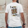 King Of Clubs Blackjack Cards Poker 21 K Mens Back Print T-shirt Funny Gifts