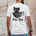 Kit-Tea Cat Lovers Creepy Kawaii Pastel Goth Kitten Teacup Mens Back Print T-shirt Funny Gifts