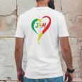 Love Jah Print Rasta Reggae Flag Heart Gift For Rastafarians Mens Back Print T-shirt Funny Gifts