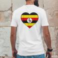 I Love Uganda Ugandan Flag Heart Mens Back Print T-shirt Funny Gifts