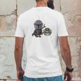 Mandalorian Cute Chibi Mens Back Print T-shirt Funny Gifts