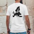 Map Of Europe Mens Back Print T-shirt Funny Gifts