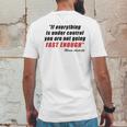 Mario Andretti Quote Mens Back Print T-shirt Funny Gifts