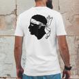 Maure Moors Head Sardinia Corsica Graphic Mens Back Print T-shirt Funny Gifts