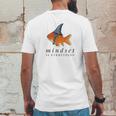 Mindset Motivational Quote Cute Goldfish Shark Mens Back Print T-shirt Funny Gifts