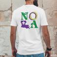 Nola New Orleans Louisiana Mardi Gras Beads Fleur De Lis Lily Mens Back Print T-shirt Funny Gifts