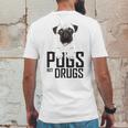 Pugs Not Drugs Awareness Mens Back Print T-shirt Funny Gifts