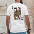 Queen Of Clubs Blackjack Playing Cards Mens Back Print T-shirt Funny Gifts