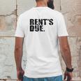 Rents Due Work Hard Bodybuilder Weightlifting Distressed Mens Back Print T-shirt Funny Gifts