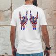 Rock On Rock Star Skeleton Hands Tie Dye 4Th Of July Mens Back Print T-shirt Funny Gifts