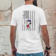 Snoopy Playing Baseball Snoopy Usa Flag T-Shirt Mens Back Print T-shirt Funny Gifts