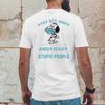 Snoopy Stay 6Ft Away I Have Anger Issues Mens Back Print T-shirt Funny Gifts