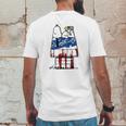 Snoopy Woodstock House American Flag 4Th Of July Independence Day Shirt Mens Back Print T-shirt Funny Gifts