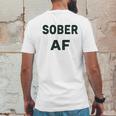 Sober Af Ladies Sobriety Mens Back Print T-shirt Funny Gifts