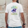 Sorry My Dragon Ate Your Unicorn Mens Back Print T-shirt Funny Gifts