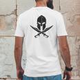 Spartan Helmet Crossed Swords Mens Back Print T-shirt Funny Gifts