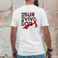 Stroke Survivor Red Ribbon Awareness Mens Back Print T-shirt Funny Gifts