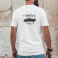 Tesla Cybertruck Truck And Logo Mens Back Print T-shirt Funny Gifts