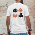 Vintage Poker Playing Cards Mens Back Print T-shirt Funny Gifts