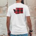 Washington State Seattle Flannel Plaid Mens Back Print T-shirt Funny Gifts