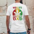 Weed Worlds Dopest Dad Funny Leaf Cool Vintage Mens Back Print T-shirt Funny Gifts