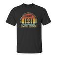 31 Years Old Gifts Vintage January 1991 Retro 31St Birthday Unisex T-Shirt