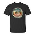 33Rd Birthday Vintage Tee Retro Legendary 1989 33 Years Old Unisex T-Shirt