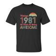 40Th Birthday Gifts Vintage Years Of Being Awesome Unisex T-Shirt