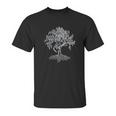 Acoustic Guita Hand Printed Willow Tree Asphalt Unisex T-Shirt