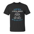 American Postal Worker Sleep With A Mailman Mail Escort Unisex T-Shirt