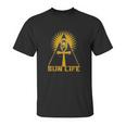 Ancient Egyptian Kemetic Ankh Pyramid Sun Life Unisex T-Shirt