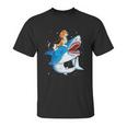 Beagle Riding Shark Jawsome Dog Lover Unisex T-Shirt