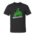 Brap Braap 2Stroke Send It Motocross Dirt Bike Green Et3 Unisex T-Shirt