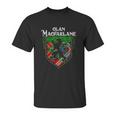 Clan Macfarlane Surname Scottish Tartan Lion Rampant Crest Unisex T-Shirt