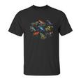 Colorful Collection Of Poison Dart Frogs Beautiful Nature Unisex T-Shirt