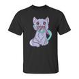 Creepy Kawaii Anime Cat Horror Pastel Goth Unisex T-Shirt