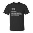 Cunt Definition Meaning Aussie Definition Used When Exchanging Shirt Unisex T-Shirt